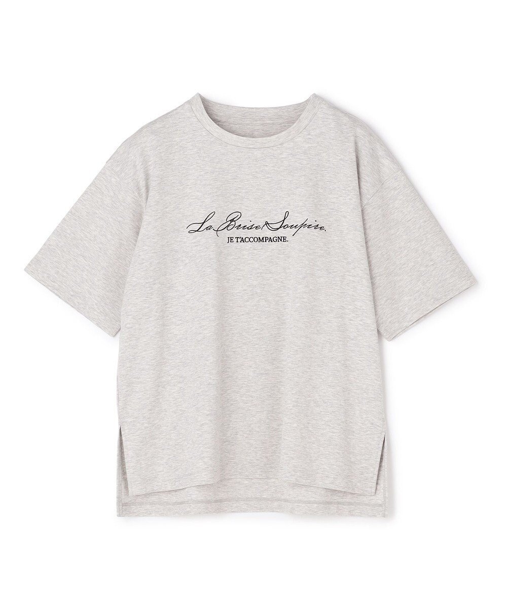 【アンフィーロ 自由区/UNFILO】のBEAUTY FORM-T cotton ロゴ ハーフスリーブ Tシャツ インテリア・キッズ・メンズ・レディースファッション・服の通販 founy(ファニー) 　ファッション　Fashion　レディースファッション　Fashion for Women　トップス・カットソー　Cut & Sew Tops　シャツ・ブラウス・オフィスカジュアル　Elegant Blouses & Button-Ups　ロングTシャツ・Tシャツ　Longline T-Shirts & Tees　カットソー・ベーシックTシャツ　Cut-and-Sewn Tops / Stretch Tees & Basics　春　Spring　カットソー　Cut and Sewn Top　ストレッチ　Stretch, Stretchy Fabric　スリーブ　Sleeve, Long Sleeve / Short Sleeve　ハーフ　Half, Half-Length　半袖　Short Sleeve, Half Sleeve　ワンポイント　One Point, Statement Accent　S/S・春夏　SS, Spring/Summer, Warm Season　夏　Summer　エレガント 上品　Elegant　TOPグレー|ID: prp329100004868930 ipo3291000000036282290