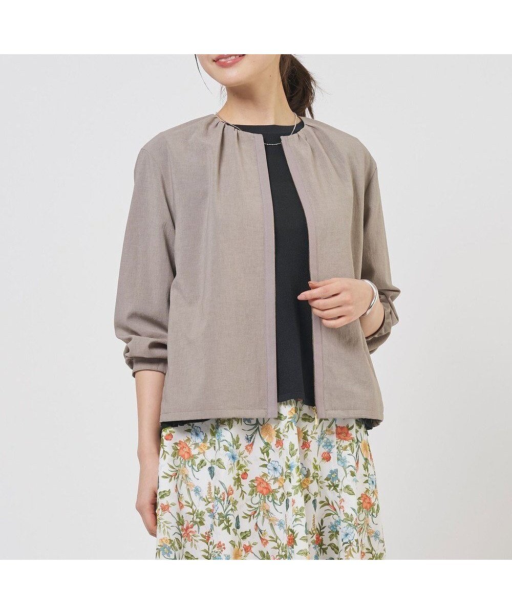 【ジェイ プレス/J.PRESS】のBREEZE COOL トロ ノーカラー ブルゾン 人気、トレンドファッション・服の通販 founy(ファニー) 　ファッション　Fashion　レディースファッション　Fashion for Women　アウター　Coat / Outerwear Collection　レディースジャケット・軽アウター　Jackets　ブルゾンジャケット・スポーティアウター　Blouson Jackets　春　Spring　ギャザー　Gathered, Ruffled　シンプル　Simple, Minimal　ジャケット　Jacket, Outerwear　ドローストリング　Drawstring, Pull Cord　ブルゾン　Blouson, Bomber Jacket　S/S・春夏　SS, Spring/Summer, Warm Season　夏　Summer　 other-1|ID: prp329100004868937 ipo3291000000036282320