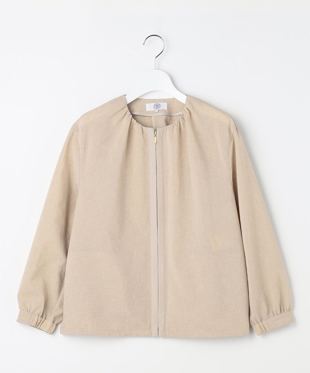 【ジェイ プレス/J.PRESS】のBREEZE COOL トロ ノーカラー ブルゾン インテリア・キッズ・メンズ・レディースファッション・服の通販 founy(ファニー) 　ファッション　Fashion　レディースファッション　Fashion for Women　アウター　Coat / Outerwear Collection　レディースジャケット・軽アウター　Jackets　ブルゾンジャケット・スポーティアウター　Blouson Jackets　春　Spring　ギャザー　Gathered, Ruffled　シンプル　Simple, Minimal　ジャケット　Jacket, Outerwear　ドローストリング　Drawstring, Pull Cord　ブルゾン　Blouson, Bomber Jacket　S/S・春夏　SS, Spring/Summer, Warm Season　夏　Summer　ベージュ系|ID: prp329100004868937 ipo3291000000036282341