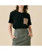 【ベイジ,/BEIGE,】のTORENIA / レザーポケットコットンクルーネックTシャツ Black×Taupe|ID: prp329100004868960 ipo3291000000036282393