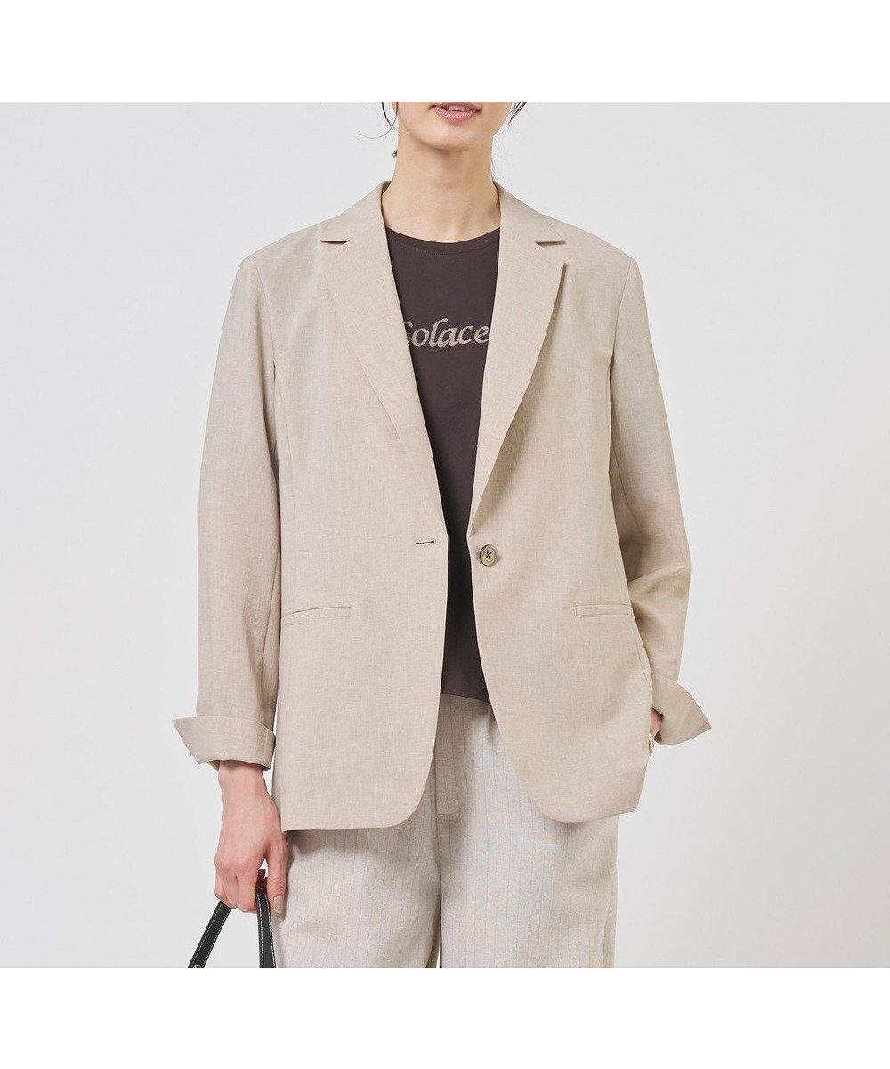 【ジェイ プレス/J.PRESS】のBREEZE COOL トロ テーラード ジャケット インテリア・キッズ・メンズ・レディースファッション・服の通販 founy(ファニー) 　ファッション　Fashion　レディースファッション　Fashion for Women　アウター　Coat / Outerwear Collection　レディースジャケット・軽アウター　Jackets　テーラードジャケット / 通勤・きれいめスタイル　Tailored Jackets & Blazers　春　Spring　シンプル　Simple, Minimal　ジャケット　Jacket, Outerwear　テーラード　Tailored, Tailored Fit　フィット　Fit, Slim Fit　フロント　Front, Front Design　ベーシック　Basic, Essential　ポケット　Pocket, Pocket Detail　S/S・春夏　SS, Spring/Summer, Warm Season　夏　Summer　エレガント 上品　Elegant　ビジネス 仕事 通勤　Business / Work / Commuting　ベージュ系|ID: prp329100004868961 ipo3291000000036282408