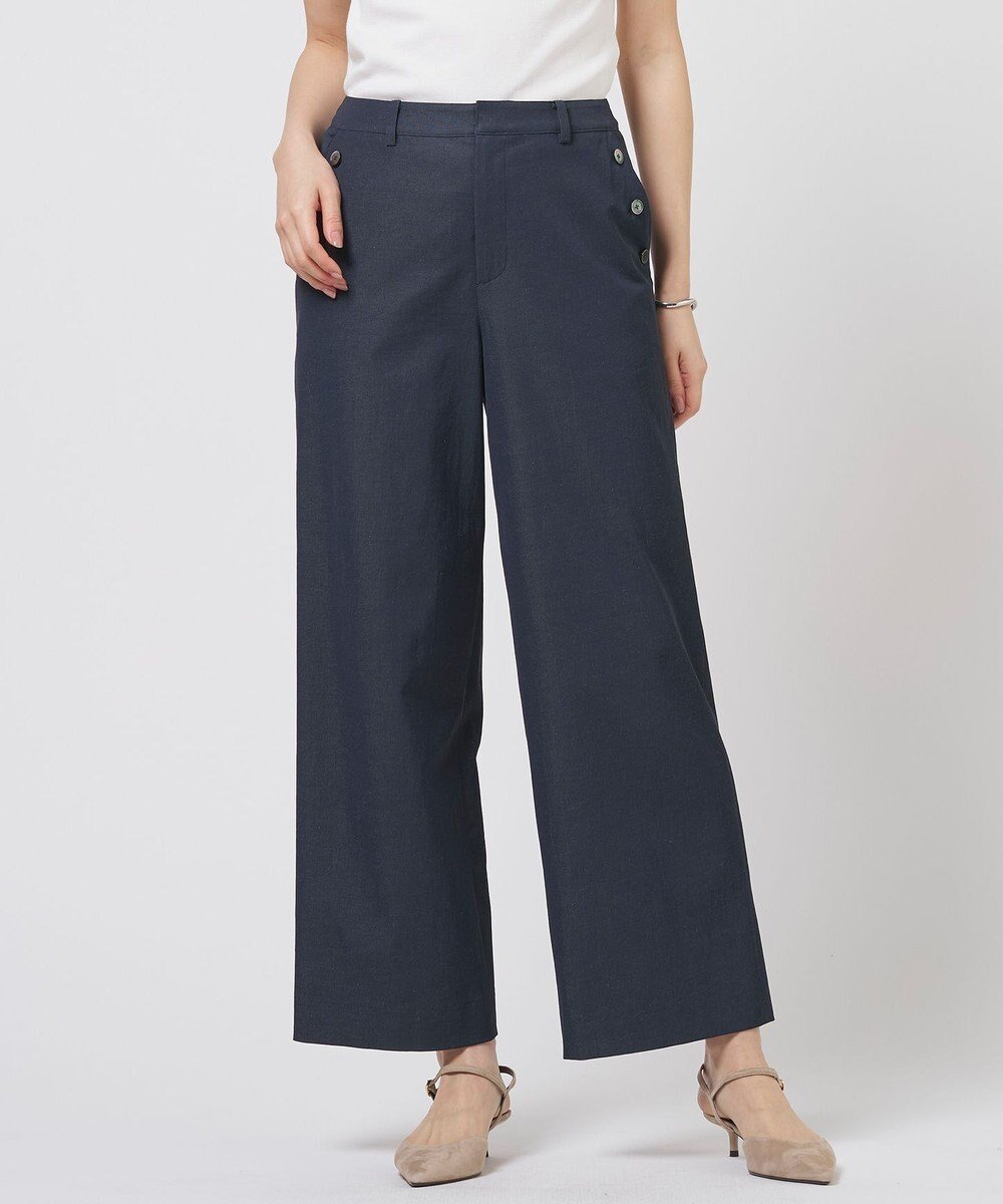 【ジェイ プレス/J.PRESS】の麻シェルドライ ワイド ストレート パンツ 人気、トレンドファッション・服の通販 founy(ファニー) 　ファッション　Fashion　レディースファッション　Fashion for Women　パンツ　Pants & Trousers　シンプル　Simple, Minimal　ストレッチ　Stretch, Stretchy Fabric　ストレート　Straight, Straight Cut　フィット　Fit, Slim Fit　フロント　Front, Front Design　ポケット　Pocket, Pocket Detail　ミックス　Mix, Mixed Style　ワイド　Wide, Wide Fit　エレガント 上品　Elegant　夏　Summer　春　Spring　S/S・春夏　SS, Spring/Summer, Warm Season　 other-1|ID: prp329100004868966 ipo3291000000036282473