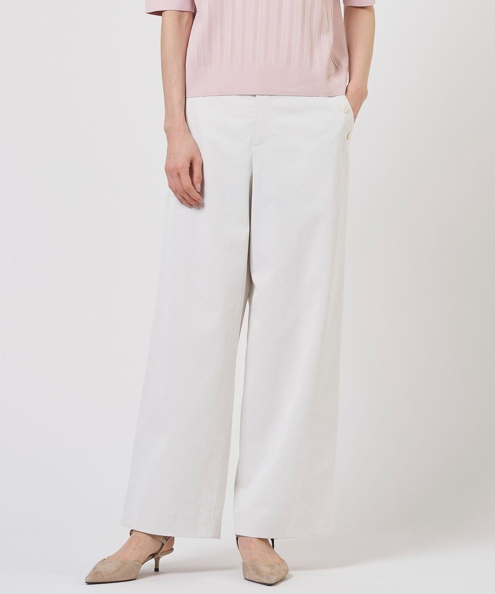【ジェイ プレス/J.PRESS】の麻シェルドライ ワイド ストレート パンツ インテリア・キッズ・メンズ・レディースファッション・服の通販 founy(ファニー) 　ファッション　Fashion　レディースファッション　Fashion for Women　パンツ　Pants & Trousers　シンプル　Simple, Minimal　ストレッチ　Stretch, Stretchy Fabric　ストレート　Straight, Straight Cut　フィット　Fit, Slim Fit　フロント　Front, Front Design　ポケット　Pocket, Pocket Detail　ミックス　Mix, Mixed Style　ワイド　Wide, Wide Fit　エレガント 上品　Elegant　夏　Summer　春　Spring　S/S・春夏　SS, Spring/Summer, Warm Season　ナチュラル系|ID: prp329100004868966 ipo3291000000036282478
