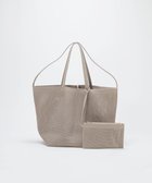 【トプカピ/TOPKAPI】の【Breath TOPKAPI】ニットジャガード 2way ビッグ トートバッグ ポーチ付き ライトグレー|ID: prp329100004868967 ipo3291000000036282491