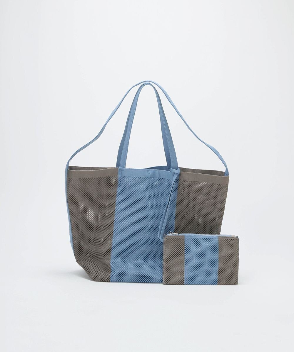 【トプカピ/TOPKAPI】の【Breath TOPKAPI】ニットジャガード 2way ビッグ トートバッグ ポーチ付き インテリア・キッズ・メンズ・レディースファッション・服の通販 founy(ファニー) 　ファッション　Fashion　レディースファッション　Fashion for Women　トップス・カットソー　Cut & Sew Tops　ニット　Knit Tops & Sweaters　ポーチ&ミニバッグ　Pouches & Mini Bags　ショルダー　Shoulder, Shoulder Strap　ジップ　Zip, Zipper　チャーム　Charm, Pendant　ビッグ　Big, Oversized　ポーチ　Pouch, Small Case　メッシュ　Mesh, Net Fabric　ロング　Long, Long-Length　ブルーグレー|ID: prp329100004868967 ipo3291000000036282501