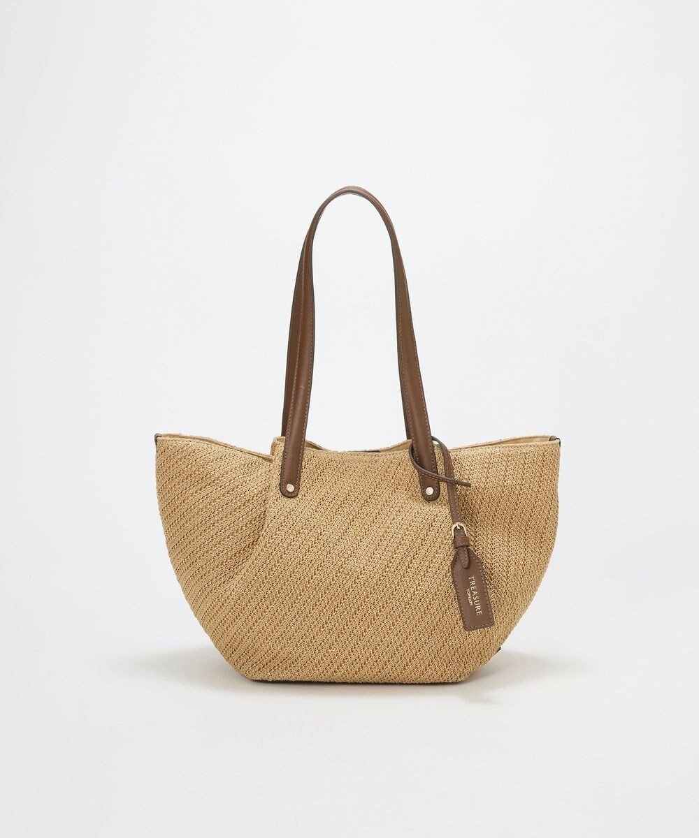 【トプカピ/TOPKAPI】の【TREASURE TOPKAPI】ロングハンドル タック カゴバッグ インテリア・キッズ・メンズ・レディースファッション・服の通販 founy(ファニー) 　ファッション　Fashion　レディースファッション　Fashion for Women　バッグ　Bags　シンプル　Simple, Minimal　フォルム　Silhouette, Form　ボーダー　Border, Stripe　ロング　Long, Long-Length　エレガント 上品　Elegant　夏　Summer　日傘　Parasol, UV Umbrella　ベージュ|ID: prp329100004868968 ipo3291000000036282510