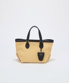 【トプカピ/TOPKAPI】の【Breath TOPKAPI】サングラスホルダー付き レザーコンビ カゴバッグ M ベージュ|ID: prp329100004868970 ipo3291000000036282534