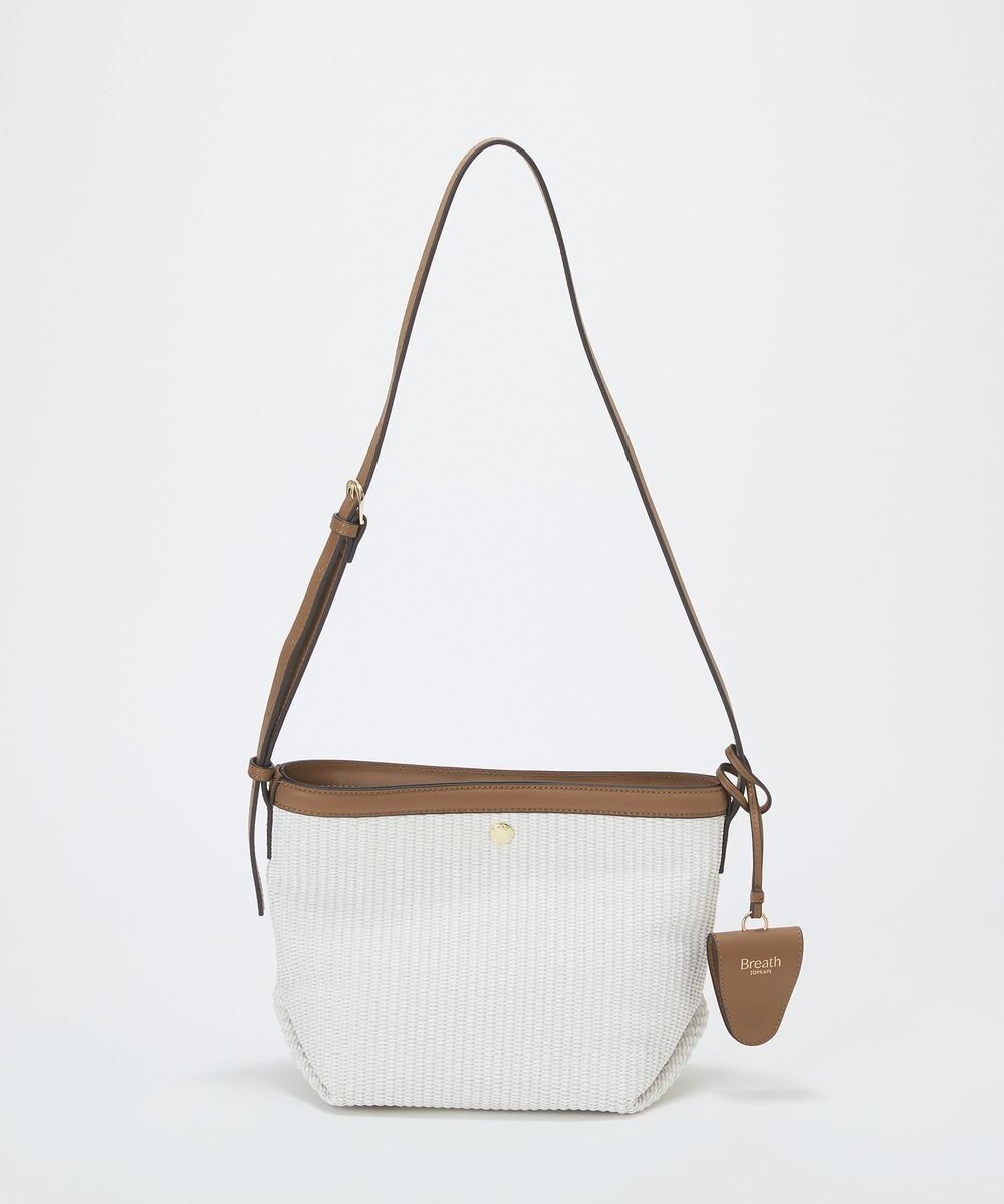【トプカピ/TOPKAPI】の【Breath TOPKAPI】サングラスホルダー付き レザーコンビ カゴ ショルダーバッグ インテリア・キッズ・メンズ・レディースファッション・服の通販 founy(ファニー) 　ファッション　Fashion　レディースファッション　Fashion for Women　バッグ　Bags　サングラス&メガネ　Sunglasses & Eyewear　コンビ　Combo, Combination Style　サングラス　Sunglasses, Shades　スマート　Smart, Elegant　チャーム　Charm, Pendant　バランス　Balance, Style Balance　ポケット　Pocket, Pocket Detail　マグネット　Magnet, Magnetic Closure　ホワイト|ID: prp329100004868971 ipo3291000000036282542