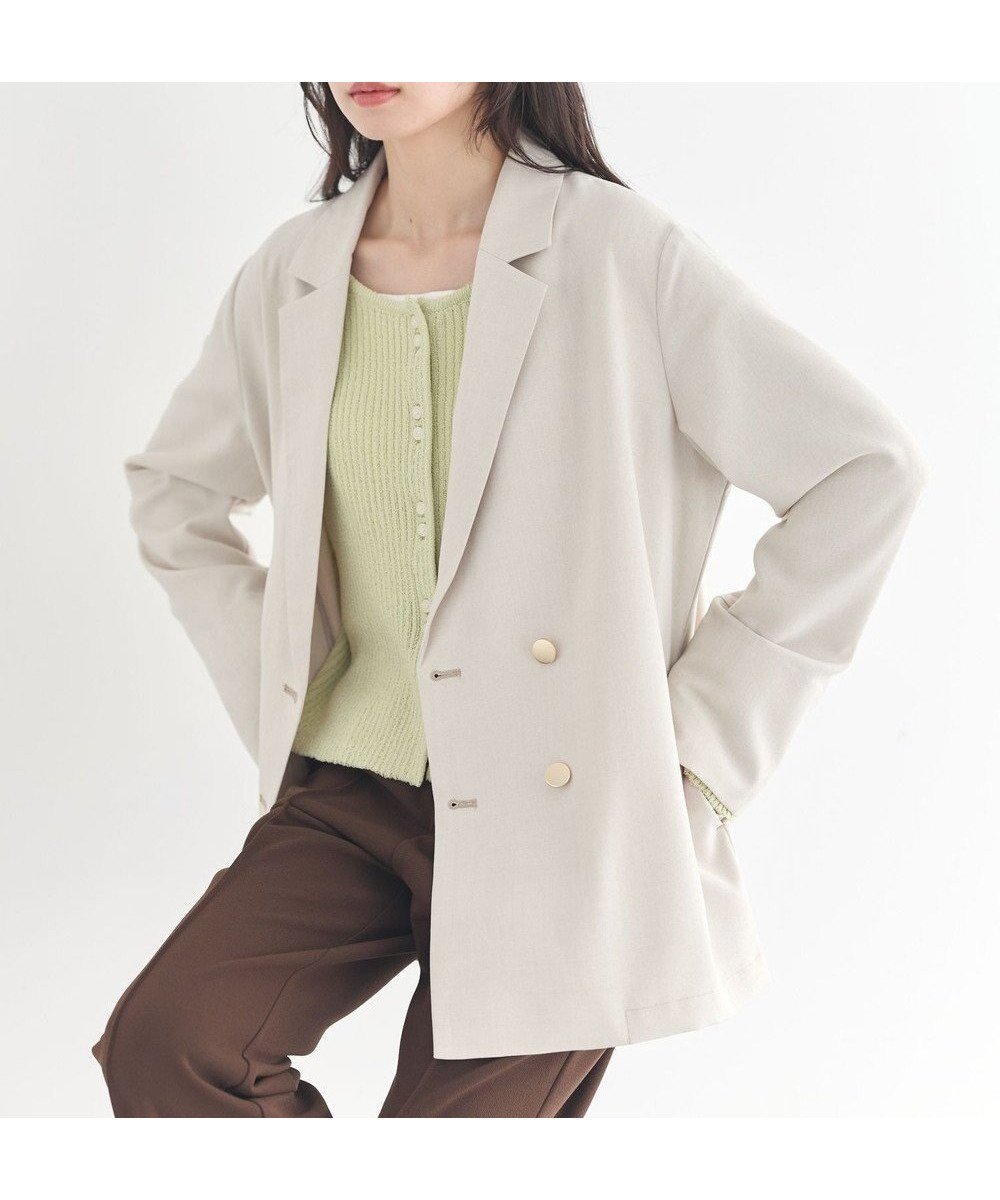 【アースミュージックアンドエコロジー/earth music&ecology】のアソート金ボタンジャケット インテリア・キッズ・メンズ・レディースファッション・服の通販 founy(ファニー) 　ファッション　Fashion　レディースファッション　Fashion for Women　アウター　Coat / Outerwear Collection　レディースジャケット・軽アウター　Jackets　テーラードジャケット / 通勤・きれいめスタイル　Tailored Jackets & Blazers　インナー　Innerwear　春　Spring　シンプル　Simple, Minimal　ジャケット　Jacket, Outerwear　ダウン　Down, Puffer　ダブル　Double, Double-Breasted　デニム　Denim, Jeans Material　ポケット　Pocket, Pocket Detail　S/S・春夏　SS, Spring/Summer, Warm Season　夏　Summer　エレガント 上品　Elegant　ビジネス 仕事 通勤　Business / Work / Commuting　エクリュ|ID: prp329100004868973 ipo3291000000036282568