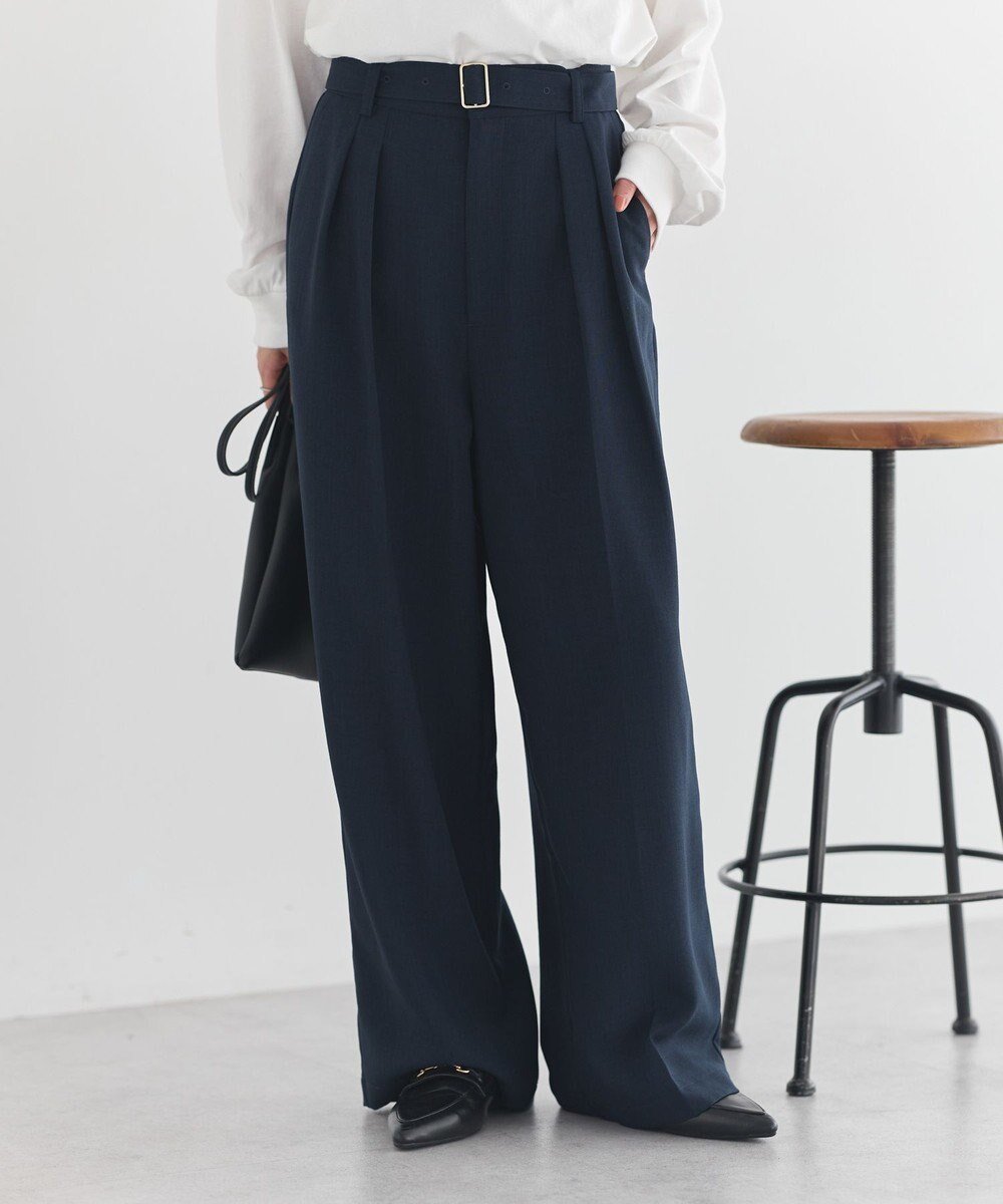 【アースミュージックアンドエコロジー/earth music&ecology】のアソートツータックベルトパンツ 人気、トレンドファッション・服の通販 founy(ファニー) 　ファッション　Fashion　レディースファッション　Fashion for Women　パンツ　Pants & Trousers　ベルト&ウエストマーク　Belts & Waist Accessories　春　Spring　ジャケット　Jacket, Outerwear　セットアップ　Set-Up, Coordinated Outfit　フィット　Fit, Slim Fit　フロント　Front, Front Design　ポケット　Pocket, Pocket Detail　リラックス　Relax, Relaxed Fit　S/S・春夏　SS, Spring/Summer, Warm Season　夏　Summer　エレガント 上品　Elegant　ビジネス 仕事 通勤　Business / Work / Commuting　 other-1|ID: prp329100004868974 ipo3291000000036282575