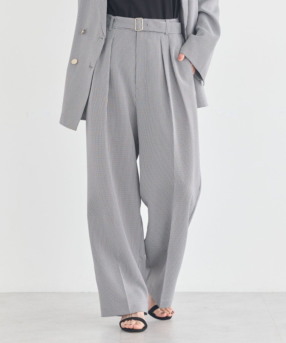 【アースミュージックアンドエコロジー/earth music&ecology】のアソートツータックベルトパンツ インテリア・キッズ・メンズ・レディースファッション・服の通販 founy(ファニー) 　ファッション　Fashion　レディースファッション　Fashion for Women　パンツ　Pants & Trousers　ベルト&ウエストマーク　Belts & Waist Accessories　春　Spring　ジャケット　Jacket, Outerwear　セットアップ　Set-Up, Coordinated Outfit　フィット　Fit, Slim Fit　フロント　Front, Front Design　ポケット　Pocket, Pocket Detail　リラックス　Relax, Relaxed Fit　S/S・春夏　SS, Spring/Summer, Warm Season　夏　Summer　エレガント 上品　Elegant　ビジネス 仕事 通勤　Business / Work / Commuting　チェック|ID: prp329100004868974 ipo3291000000036282582