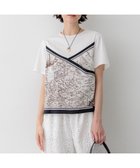 【23区/NIJYUSANKU】の【先行予約】スカーフコンビジャージー カットソー オフ×ネイビー|ID: prp329100004868987 ipo3291000000036282708