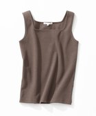【23区/NIJYUSANKU】のシャイニーリブ スクエアネック タンクトップ ブラウン系|ID: prp329100004868988 ipo3291000000036282717