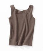 【23区/NIJYUSANKU】のシャイニーリブ スクエアネック タンクトップ ブラウン系|ID: prp329100004868988 ipo3291000000036377852