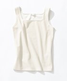 【23区/NIJYUSANKU】のシャイニーリブ スクエアネック タンクトップ アイボリー系|ID: prp329100004868988 ipo3291000000036377853