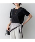 【23区/NIJYUSANKU】の【先行予約】スカーフコンビジャージー ウエストデザイン カットソー ブラック×オフ|ID: prp329100004868989 ipo3291000000036282730