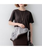 【23区/NIJYUSANKU】の【先行予約】スカーフコンビジャージー ウエストデザイン カットソー ブラウン×ブラウン|ID: prp329100004868989 ipo3291000000036282732