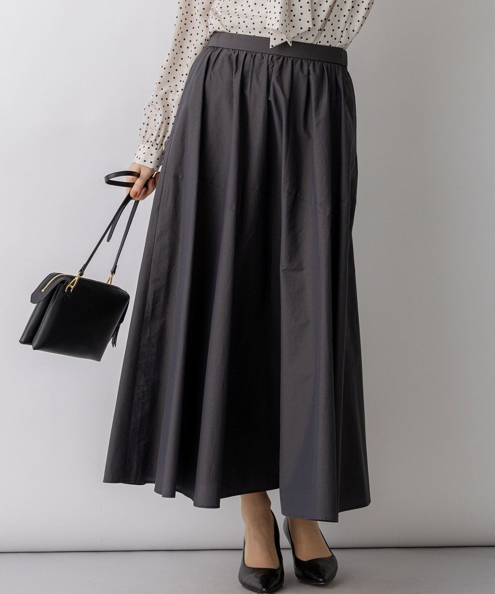 【23区/NIJYUSANKU】の【先行予約】ナイロンコットンタフタ フレアスカート インテリア・キッズ・メンズ・レディースファッション・服の通販 founy(ファニー) 　ファッション　Fashion　レディースファッション　Fashion for Women　スカート　Skirts　Aライン・フレアスカート　A-Line & Flared Skirts　春　Spring　ギャザー　Gathered, Ruffled　パターン　Pattern, Design Print　フレア　Flare, Flared　リラックス　Relax, Relaxed Fit　S/S・春夏　SS, Spring/Summer, Warm Season　夏　Summer　エレガント 上品　Elegant　2026年　2026　ダークブラウン系|ID: prp329100004868994 ipo3291000000036282795