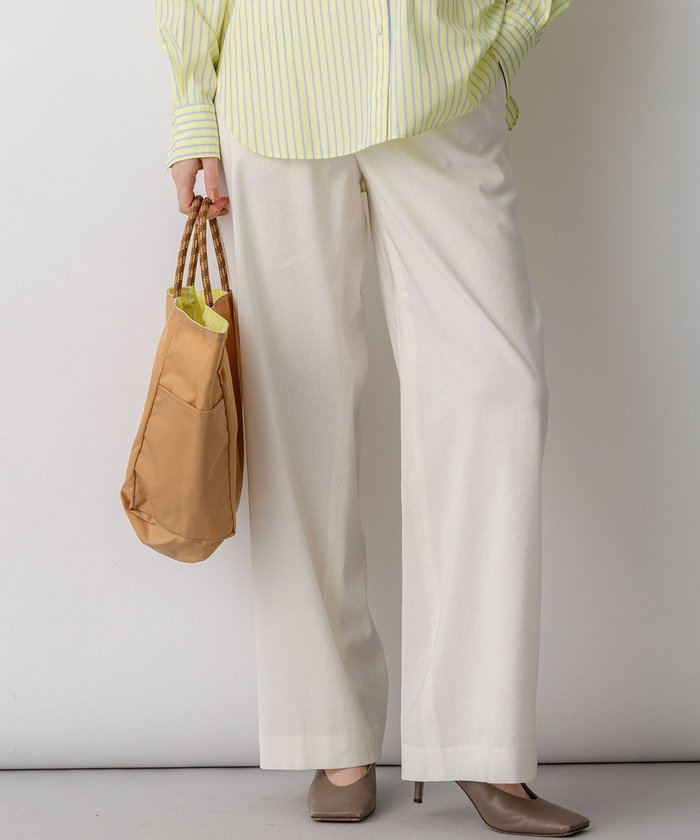【23区/NIJYUSANKU】のリネンレーヨンストレッチ ワイドパンツ インテリア・キッズ・メンズ・レディースファッション・服の通販 founy(ファニー) https://founy.com/ ファッション Fashion レディースファッション Fashion for Women パンツ Pants & Trousers 春 Spring カットソー Cut and Sewn Top ジャケット Jacket, Outerwear ストレッチ Stretch, Stretchy Fabric セットアップ Set-Up, Coordinated Outfit ダブル Double, Double-Breasted 定番 Standard, Basic Item バランス Balance, Style Balance フロント Front, Front Design ブルゾン Blouson, Bomber Jacket リネン Linen, Linen Fabric ループ Loop, Loop Knit ワイド Wide, Wide Fit S/S・春夏 SS, Spring/Summer, Warm Season 夏 Summer エレガント 上品 Elegant ビジネス 仕事 通勤 Business / Work / Commuting 2026年 2026 |ID: prp329100004868997 ipo3291000000036282843