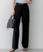 【23区/NIJYUSANKU】のリネンレーヨンストレッチ ワイドパンツ ブラック系|ID: prp329100004868997 ipo3291000000036282846