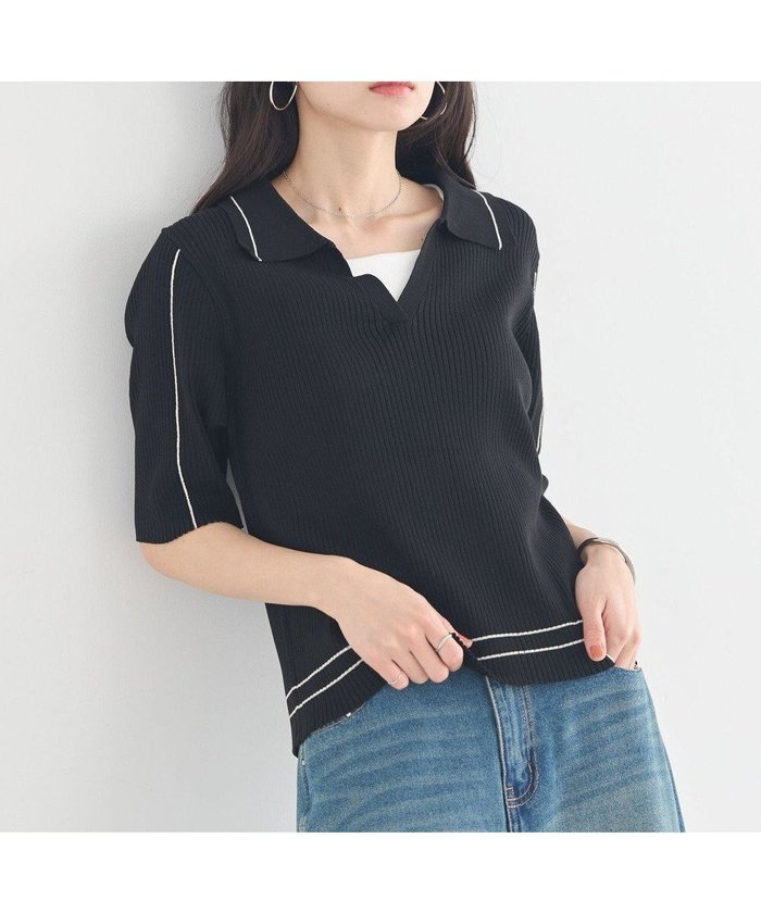 【アースミュージックアンドエコロジー/earth music&ecology】のラインカラーポロニット インテリア・キッズ・メンズ・レディースファッション・服の通販 founy(ファニー) https://founy.com/ ファッション Fashion レディースファッション Fashion for Women トップス・カットソー Cut & Sew Tops ニット Knit Tops & Sweaters 春 Spring シンプル Simple, Minimal スラックス Slacks, Dress Pants セーター Sweater, Knitwear デニム Denim, Jeans Material フィット Fit, Slim Fit ポケット Pocket, Pocket Detail S/S・春夏 SS, Spring/Summer, Warm Season おすすめ Recommended / Our Picks 夏 Summer エレガント 上品 Elegant ビジネス 仕事 通勤 Business / Work / Commuting |ID: prp329100004868998 ipo3291000000036282857