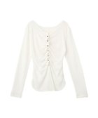 【アースミュージックアンドエコロジー/earth music&ecology】のシアーワッフルタックボタントップス オフホワイト|ID: prp329100004868999 ipo3291000000036282868