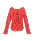 【アースミュージックアンドエコロジー/earth music&ecology】のシアーワッフルタックボタントップス レッド|ID: prp329100004868999 ipo3291000000036282869