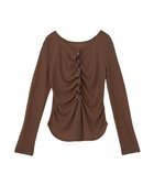 【アースミュージックアンドエコロジー/earth music&ecology】のシアーワッフルタックボタントップス ブラウン|ID: prp329100004868999 ipo3291000000036282873