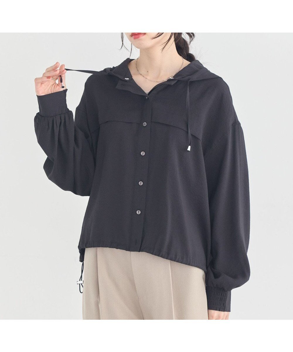 【アースミュージックアンドエコロジー/earth music&ecology】のシアーシャツブルゾン インテリア・キッズ・メンズ・レディースファッション・服の通販 founy(ファニー) 　ファッション　Fashion　レディースファッション　Fashion for Women　アウター　Coat / Outerwear Collection　レディースジャケット・軽アウター　Jackets　ブルゾンジャケット・スポーティアウター　Blouson Jackets　春　Spring　シャーリング　Shirring, Ruched　ジャケット　Jacket, Outerwear　フィット　Fit, Slim Fit　ブルゾン　Blouson, Bomber Jacket　ポケット　Pocket, Pocket Detail　S/S・春夏　SS, Spring/Summer, Warm Season　夏　Summer　ブラック|ID: prp329100004869003 ipo3291000000036282919