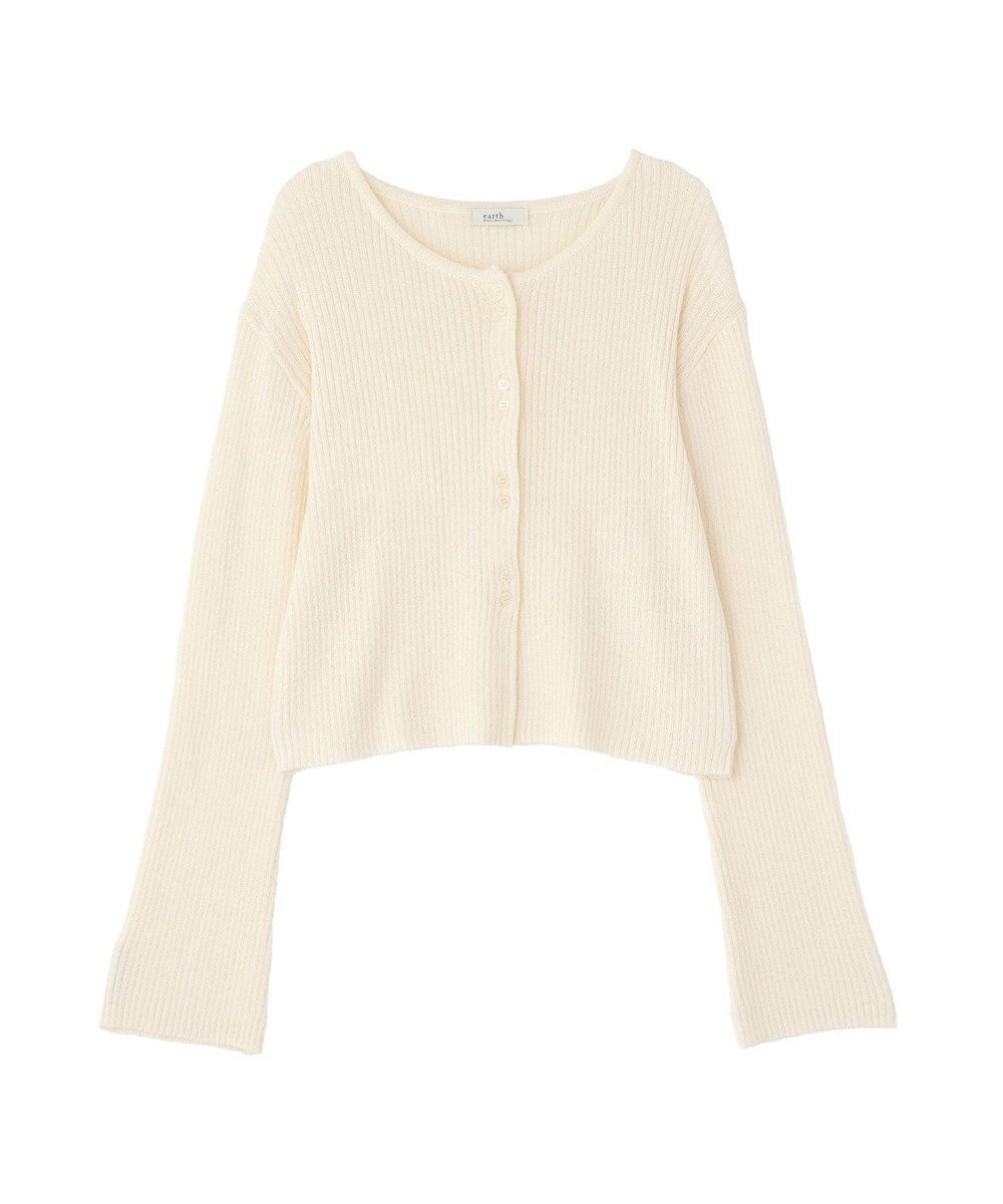 【アースミュージックアンドエコロジー/earth music&ecology】のリブクロップドカーディガン インテリア・キッズ・メンズ・レディースファッション・服の通販 founy(ファニー) 　ファッション　Fashion　レディースファッション　Fashion for Women　トップス・カットソー　Cut & Sew Tops　カーディガン・羽織り　Layered Style Cardigans　カーディガン　Cardigan, Knitwear　クロップド　Cropped, Short Length　シンプル　Simple, Minimal　フィット　Fit, Slim Fit　ポケット　Pocket, Pocket Detail　リラックス　Relax, Relaxed Fit　夏　Summer　春　Spring　S/S・春夏　SS, Spring/Summer, Warm Season　アイボリー|ID: prp329100004869013 ipo3291000000036283063