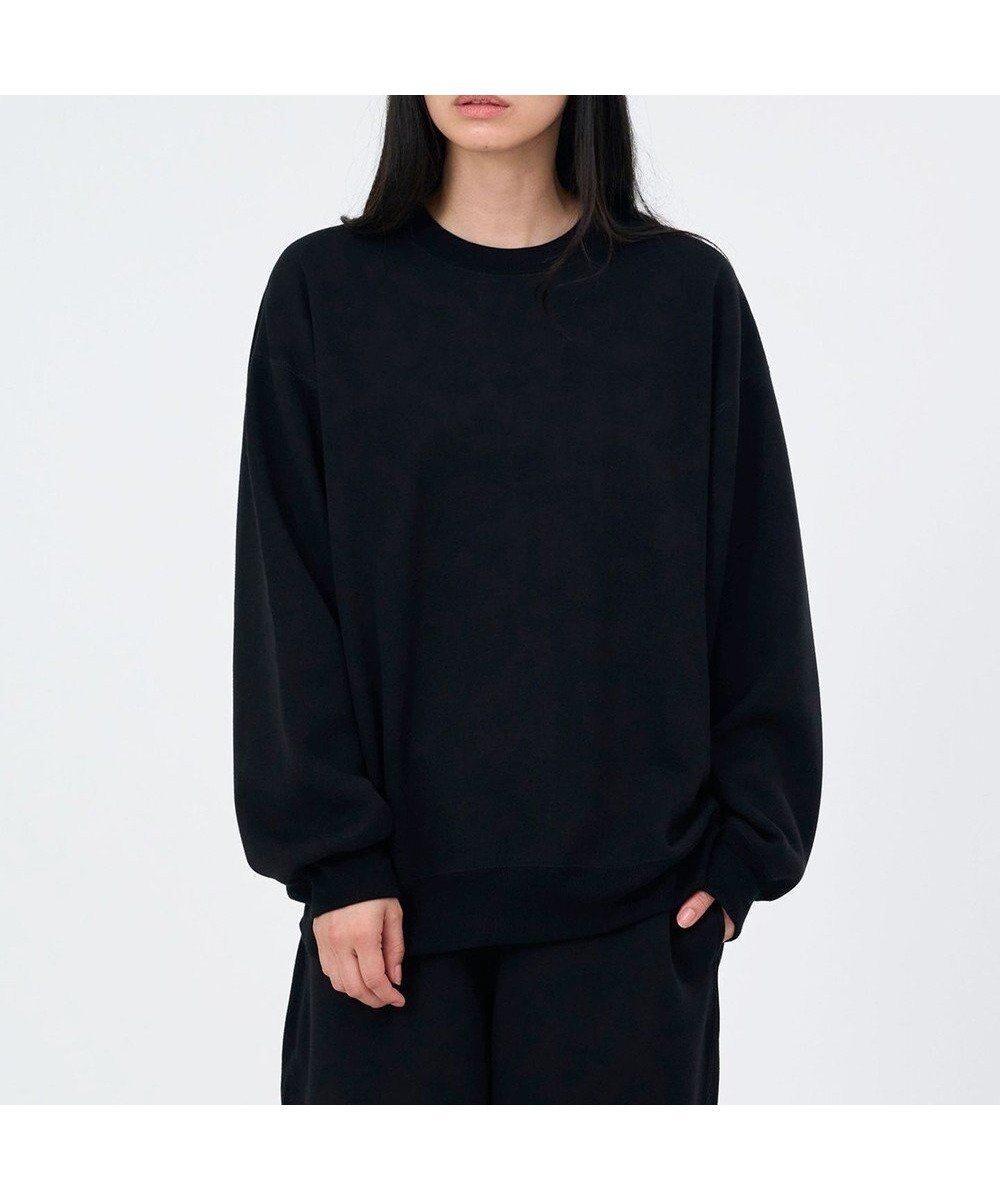 【ハーグ/HAAG】のレゾナバイオ アクティブダブルニットシャツ インテリア・キッズ・メンズ・レディースファッション・服の通販 founy(ファニー) 　ファッション　Fashion　レディースファッション　Fashion for Women　トップス・カットソー　Cut & Sew Tops　ニット　Knit Tops & Sweaters　シャツ・ブラウス・オフィスカジュアル　Elegant Blouses & Button-Ups　レディースパーカー・カジュアルフーディー　Casual Hoodies & Sweatshirts　スウェット・クルーネックトップス　Sweatshirts & Crewnecks / Relaxed Fit Sweat Tops　ショルダー　Shoulder, Shoulder Strap　スウェット / スエット　Sweatshirt, Sweatwear　ストレッチ　Stretch, Stretchy Fabric　センター　Center, Center Line　ドロップ　Drop Shoulder, Dropped Style　パウダー　Powder, Soft Tone　フォルム　Silhouette, Form　リラックス　Relax, Relaxed Fit　A/W・秋冬　Autumn/Winter　S/S・春夏　SS, Spring/Summer, Warm Season　夏　Summer　ブラック|ID: prp329100004869014 ipo3291000000036283079