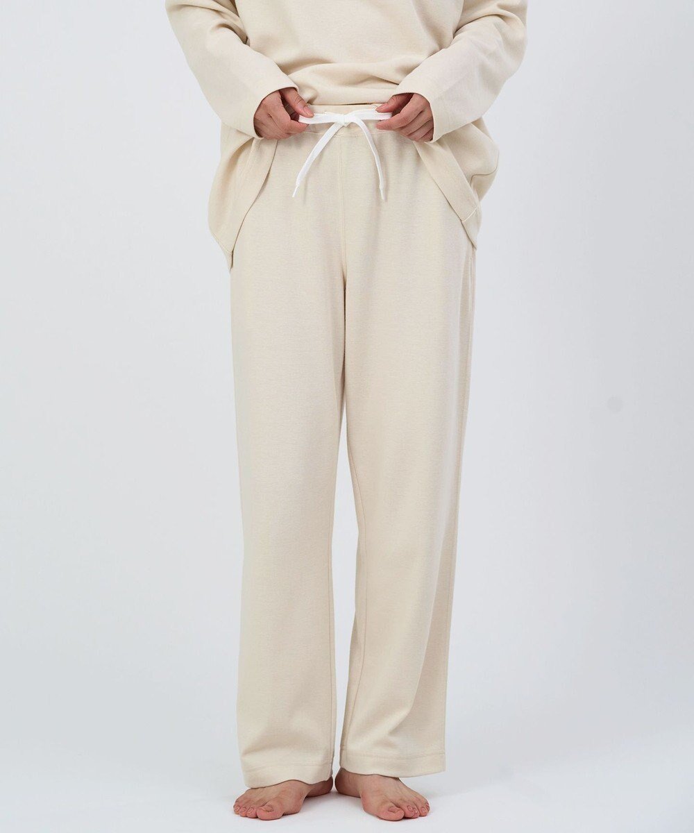 【ハーグ/HAAG】のレゾナバイオ リラックスストレートパンツ インテリア・キッズ・メンズ・レディースファッション・服の通販 founy(ファニー) 　ファッション　Fashion　レディースファッション　Fashion for Women　パンツ　Pants & Trousers　シンプル　Simple, Minimal　ストレッチ　Stretch, Stretchy Fabric　ストレート　Straight, Straight Cut　スピンドル　Spindle, Drawcord　センター　Center, Center Line　ダブル　Double, Double-Breasted　なめらか　Smooth, Silky Texture　パウダー　Powder, Soft Tone　フィット　Fit, Slim Fit　おすすめ　Recommended / Our Picks　オーガニック|ID: prp329100004869017 ipo3291000000036283106
