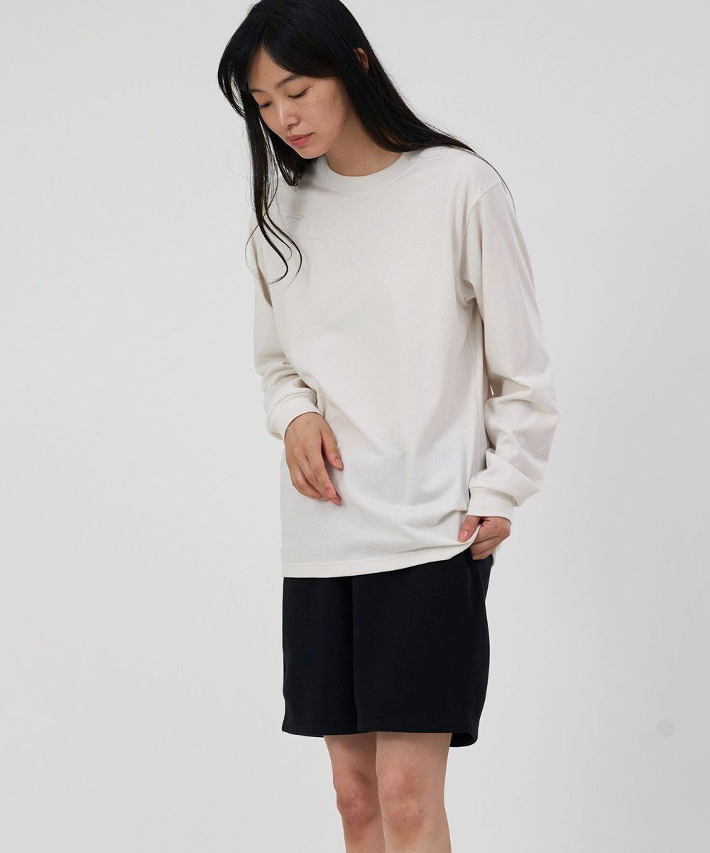 【ハーグ/HAAG】のレゾナバイオ プレーティングジャージーロングスリーブシャツ インテリア・キッズ・メンズ・レディースファッション・服の通販 founy(ファニー) 　ファッション　Fashion　レディースファッション　Fashion for Women　トップス・カットソー　Cut & Sew Tops　シャツ・ブラウス・オフィスカジュアル　Elegant Blouses & Button-Ups　ロングTシャツ・Tシャツ　Longline T-Shirts & Tees　カットソー・ベーシックTシャツ　Cut-and-Sewn Tops / Stretch Tees & Basics　カットソー　Cut and Sewn Top　センター　Center, Center Line　タンブラー　Tumbler, Travel Mug　長袖　Long Sleeve, Full Sleeve　バランス　Balance, Style Balance　パウダー　Powder, Soft Tone　フィット　Fit, Slim Fit　ボックス　Boxy, Box Shape　リラックス　Relax, Relaxed Fit　A/W・秋冬　Autumn/Winter　S/S・春夏　SS, Spring/Summer, Warm Season　夏　Summer　ホワイト|ID: prp329100004869022 ipo3291000000036283147