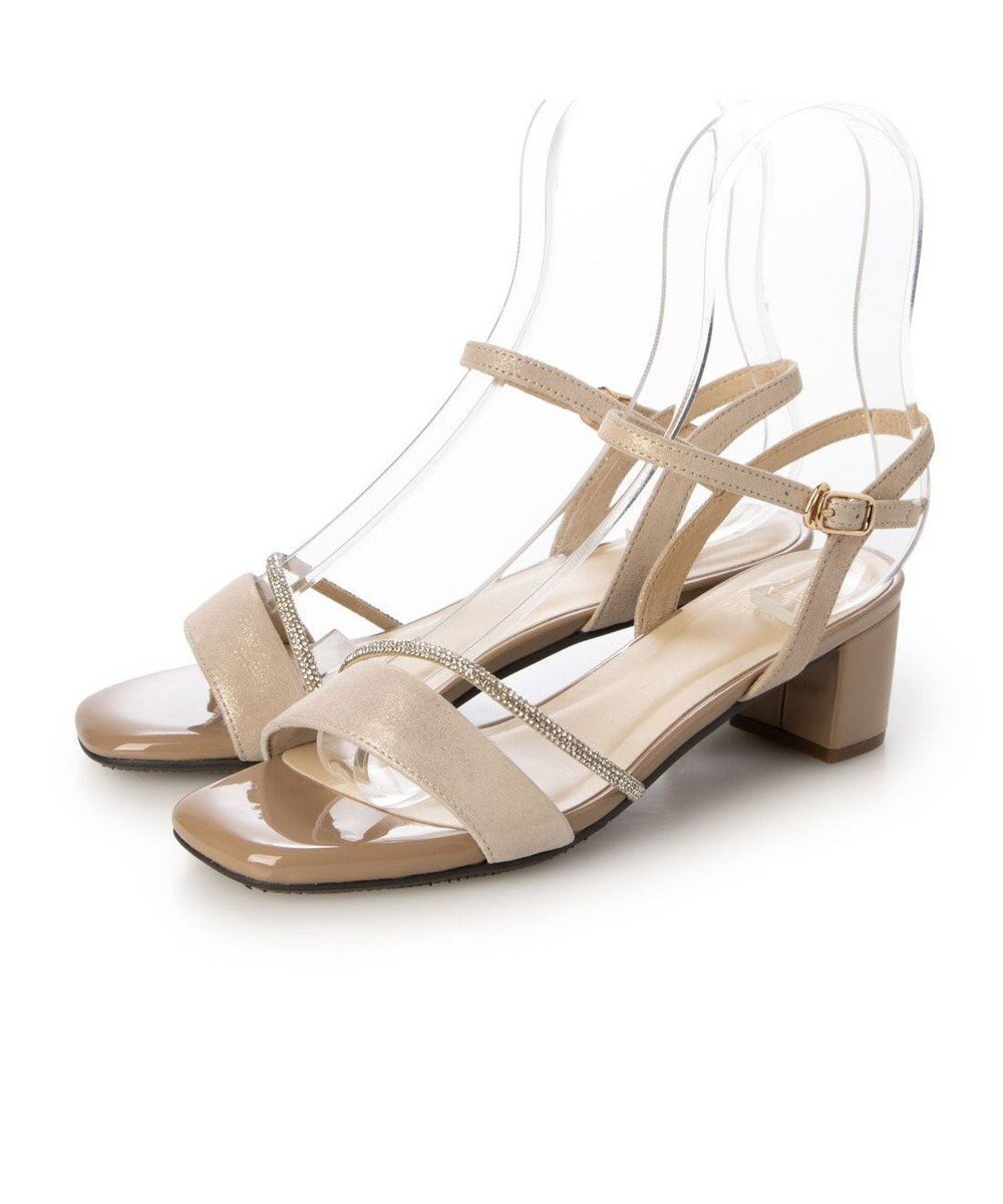 【リズ ラフィーネ/Riz raffinee】のRiz raffinee ラインストーン付きストラップサンダル インテリア・キッズ・メンズ・レディースファッション・服の通販 founy(ファニー) 　ファッション　Fashion　レディースファッション　Fashion for Women　エレガント 上品　Elegant　オケージョン　Occasion Wear　サンダル　Sandals, Summer Shoes　シューズ　Shoes, Footwear　シンプル　Simple, Minimal　スクエア　Square, Square Shape　ストラップサンダル　Strappy Sandals, Strap Sandals　ストーン　Stone, Gem-Like　トレンド　Trend, Trending Now　定番　Standard, Basic Item　人気　Popular, Best Seller　フィット　Fit, Slim Fit　フェミニン　Feminine, Girly　ベーシック　Basic, Essential　ラップ　Wrap, Wrap Design　A/W・秋冬　Autumn/Winter　S/S・春夏　SS, Spring/Summer, Warm Season　夏　Summer　セレモニー　Ceremony　卒業式　Graduation Ceremony　ビジネス 仕事 通勤　Business / Work / Commuting　ベージュメタリック|ID: prp329100004869034 ipo3291000000036283277