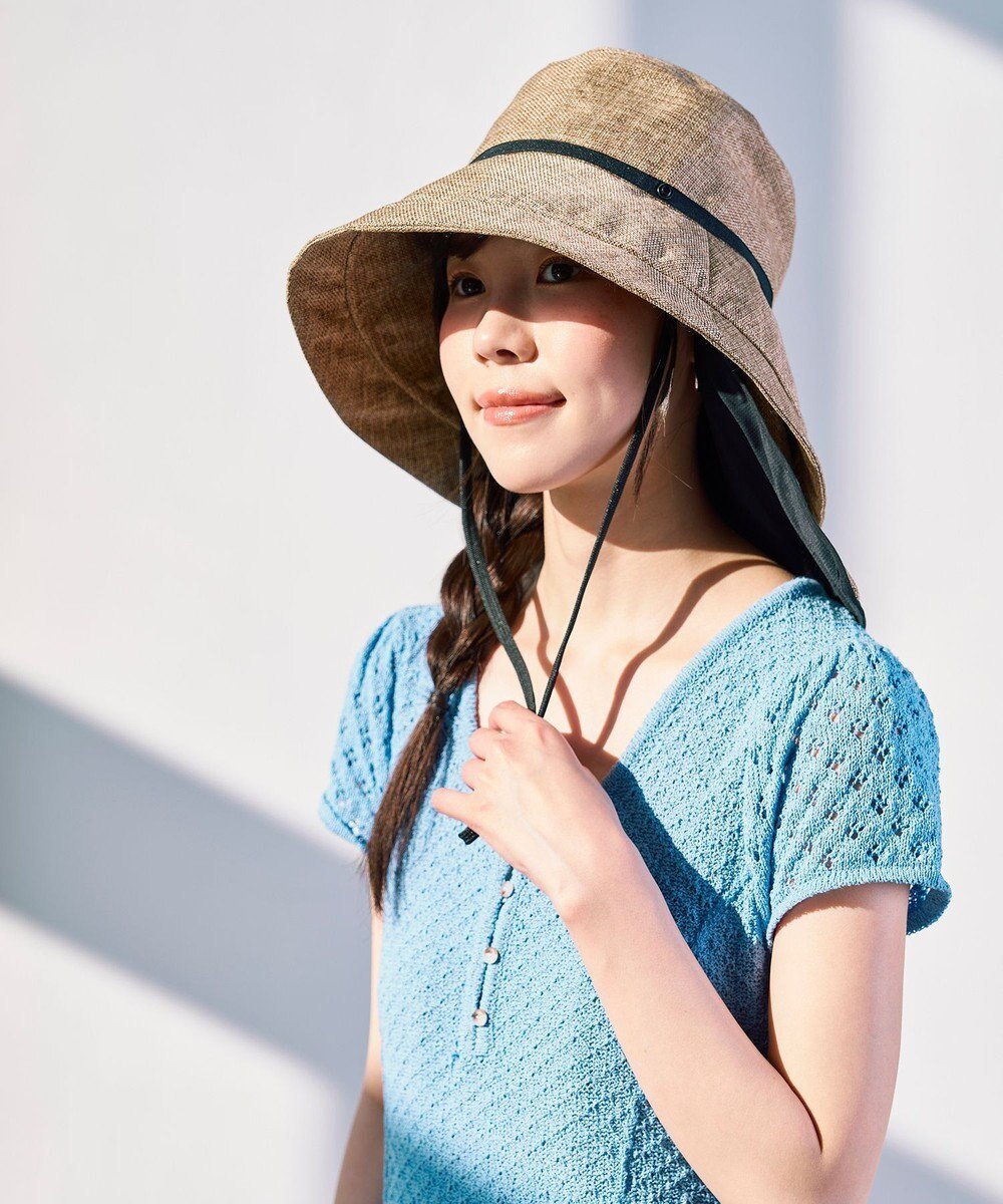 【ムーンバット/MOONBAT】の【遮光100%/遮熱/UV/UPF50+/コンパクト】ネックガード付きハット 帽子 無地 サイズ調整可能 手洗い可能 インテリア・キッズ・メンズ・レディースファッション・服の通販 founy(ファニー) 　ファッション　Fashion　レディースファッション　Fashion for Women　キャップ&ハット　Hats & Caps　アウトドア　Outdoor Clothing　コンパクト　Compact, Small Size　傘　Umbrella, Parasol　フィット　Fit, Slim Fit　帽子　Hat, Headwear　日傘　Parasol, UV Umbrella　無地　Plain, Solid Color　キャメル|ID: prp329100004869041 ipo3291000000036283342