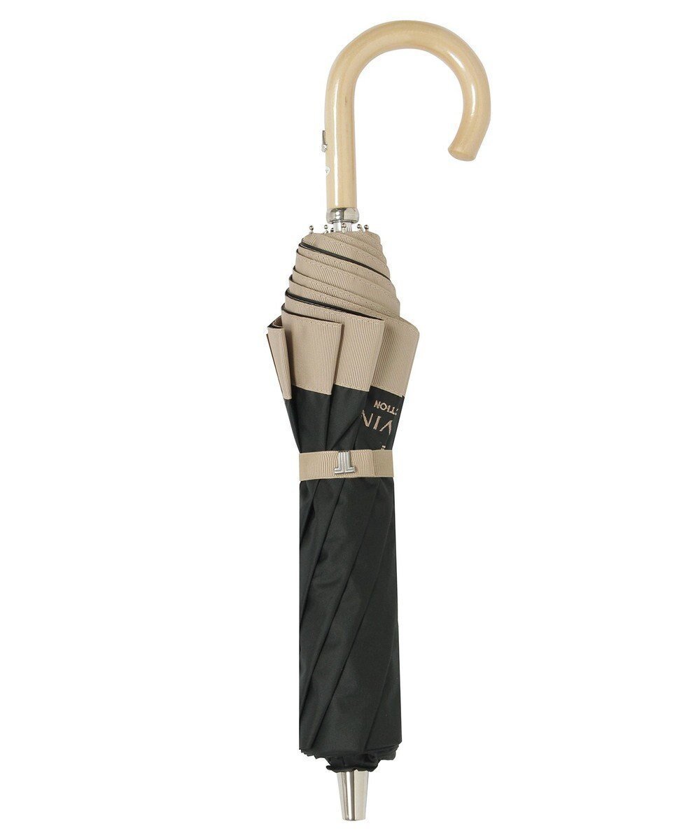 【ムーンバット/MOONBAT】の【遮光/晴雨兼用日傘】LANVIN COLLECTION (ランバン コレクション)グログランリボン バイカラー 遮熱 UV 折りたたみ傘 楽折 インテリア・キッズ・メンズ・レディースファッション・服の通販 founy(ファニー) 　ファッション　Fashion　レディースファッション　Fashion for Women　レイングッズ・傘・晴雨兼用傘　Umbrellas & Rain Gear　カッティング　Cutting Detail　コレクション　Collection, Seasonal Line　傘　Umbrella, Parasol　シンプル　Simple, Minimal　バランス　Balance, Style Balance　フランス　France, French　日傘　Parasol, UV Umbrella　モダン　Modern, Contemporary　ラグジュアリー　Luxury, Elegant　おすすめ　Recommended / Our Picks　エレガント 上品　Elegant　ビジネス 仕事 通勤　Business / Work / Commuting　ブラック|ID: prp329100004869056 ipo3291000000036283465