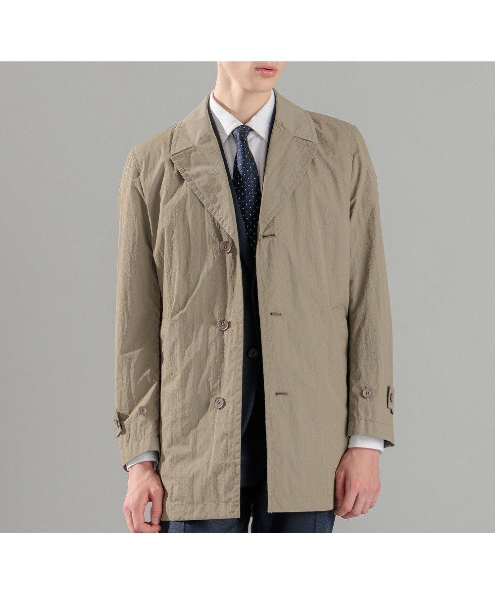 【ジョゼフ オム/JOSEPH HOMME / MEN】の【LEON 掲載】ブライトナイロンシャンブレー シングルブレストスプリングコート 人気、トレンドファッション・服の通販 founy(ファニー) 　ファッション　Fashion　メンズファッション　Fashion for Men　アウター　Men's Coats Outerwear　コーティング　Coating, Coated Finish　シャンブレー　Chambray, Denim-Like Fabric　ジャケット　Jacket, Outerwear　ビジネス 仕事 通勤　Business / Work / Commuting　フロント　Front, Front Design　プリント　Print, Printed Pattern　ベーシック　Basic, Essential　夏　Summer　春　Spring　S/S・春夏　SS, Spring/Summer, Warm Season　雑誌　Magazine, Fashion Magazine　 other-1|ID: prp329100004869188 ipo3291000000036286929