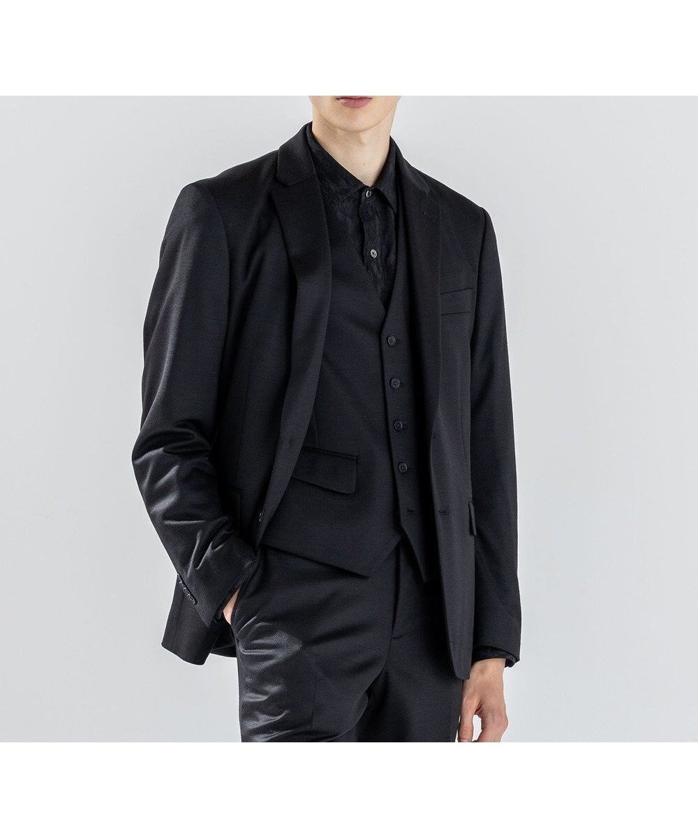 【ジョゼフ オム/JOSEPH HOMME / MEN】の新素材【ストレッチ/セットアップ対応】シルキーウールジャージー ジャケット インテリア・キッズ・メンズ・レディースファッション・服の通販 founy(ファニー) 　ファッション　Fashion　メンズファッション　Fashion for Men　アウター　Men's Coats Outerwear　テーラードジャケット　Tailored Jackets & Blazers　ジャケット　Jacket, Outerwear　ストレッチ　Stretch, Stretchy Fabric　セットアップ　Set-Up, Coordinated Outfit　センター　Center, Center Line　フラップ　Flap, Flap Pocket　ベーシック　Basic, Essential　ポケット　Pocket, Pocket Detail　A/W・秋冬　Autumn/Winter　ブラック系|ID: prp329100004869189 ipo3291000000036286936