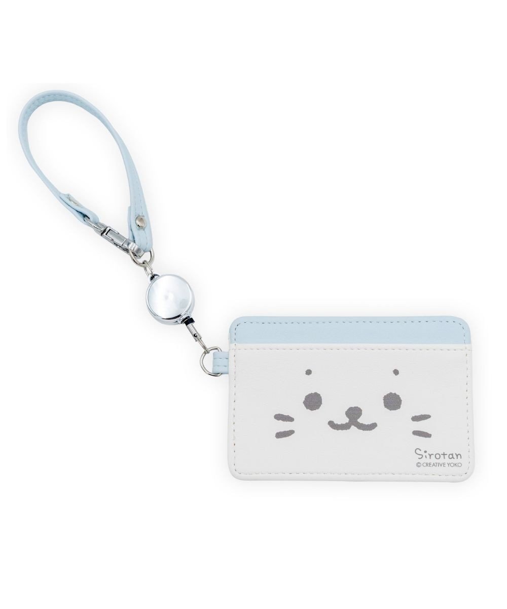 【マザーガーデン/Mother garden / GOODS】のしろたん リール付きパスケース 《顔ぼんブルー》 単品 インテリア・キッズ・メンズ・レディースファッション・服の通販 founy(ファニー) 　ガーデン　Garden, Gardening　キャラクター　Character, Licensed Characters　キーホルダー　Keychain, Key Holder　ギフト プレゼント　Gift / Present　ポケット　Pocket, Pocket Detail　財布　Wallet, Purse　ビジネス 仕事 通勤　Business / Work / Commuting　顔ぼんブルー|ID: prp329100004869194 ipo3291000000036286953