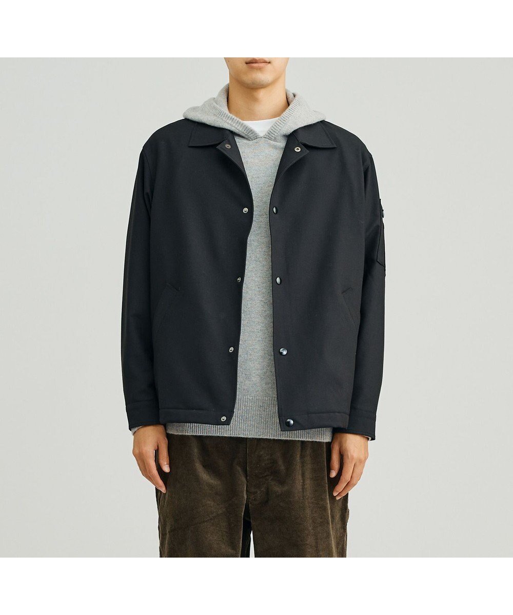 【ジェイプレスヨークストリート/J.PRESS YORK STREET】の【UNISEX】ウールライク MA-1コーチジャケット インテリア・キッズ・メンズ・レディースファッション・服の通販 founy(ファニー) 　ファッション　Fashion　レディースファッション　Fashion for Women　アウター　Coat / Outerwear Collection　レディースジャケット・軽アウター　Jackets　MA-1ジャケット　MA-1 Bomber Jackets / Flight Jackets　ユニセックス　Unisex, Genderless　シンプル　Simple, Minimal　ジャケット　Jacket, Outerwear　ポケット　Pocket, Pocket Detail　リラックス　Relax, Relaxed Fit　A/W・秋冬　Autumn/Winter　ブラック系|ID: prp329100004869203 ipo3291000000036286981