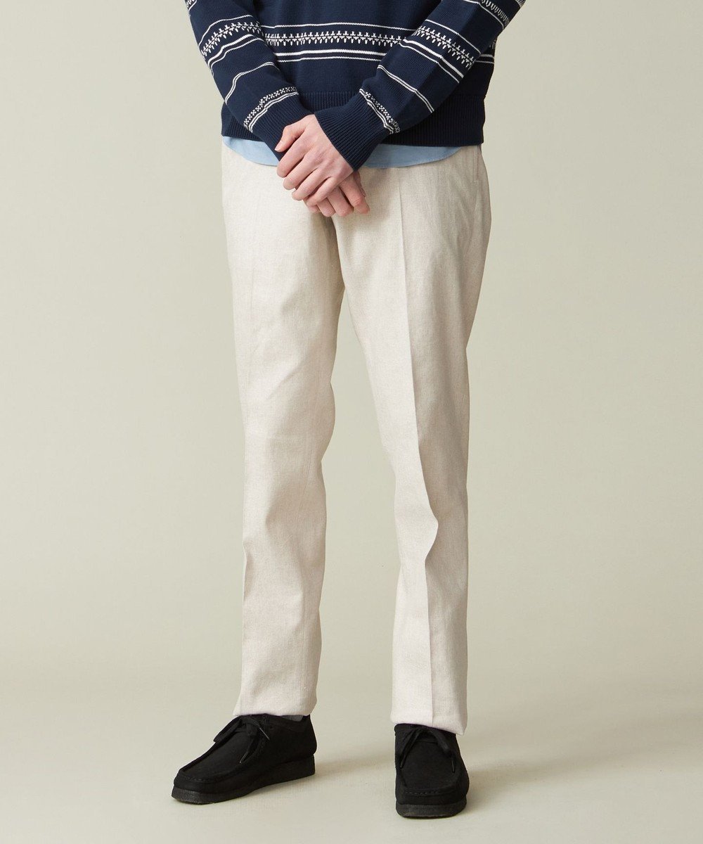 【ジェイ プレス/J.PRESS / MEN】の【ウォッシャブル可】コンフォートストレッチリネン スラックス インテリア・キッズ・メンズ・レディースファッション・服の通販 founy(ファニー) 　ファッション　Fashion　メンズファッション　Fashion for Men　ボトムス　Bottoms　ウォッシャブル　Machine Washable　春　Spring　サマー　Summer, Summer Style　ジャケット　Jacket, Outerwear　ストレッチ　Stretch, Stretchy Fabric　スラックス　Slacks, Dress Pants　スリム　Slim, Slim Fit　ドローコード　Drawcord, Drawstring Cord　ミックス　Mix, Mixed Style　モダン　Modern, Contemporary　ラグジュアリー　Luxury, Elegant　リネン　Linen, Linen Fabric　リラックス　Relax, Relaxed Fit　S/S・春夏　SS, Spring/Summer, Warm Season　夏　Summer　ビジネス 仕事 通勤　Business / Work / Commuting　アイボリー系|ID: prp329100004869209 ipo3291000000036287004