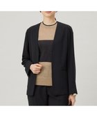 【自由区/JIYU-KU】の【セットアップ対応・接触冷感・UVケア・洗える】ライトストレッチノーカラー ジャケット ブラック|ID: prp329100004869228 ipo3291000000036287109