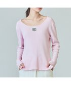 【グレース コンチネンタル/GRACE CONTINENTAL】のロゴ刺繍リブトップ ピンク|ID: prp329100004869230 ipo3291000000036287116