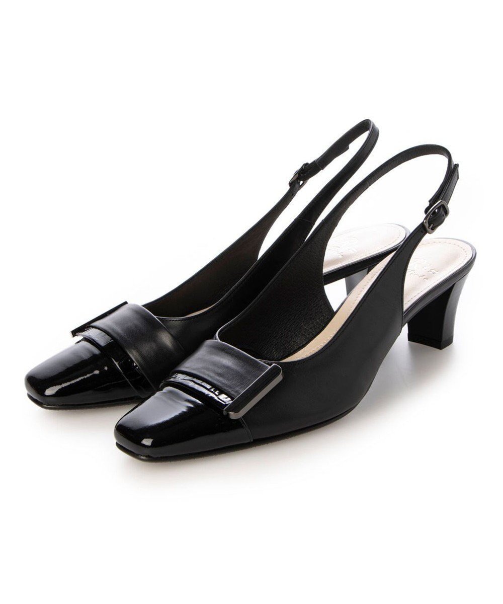 【リズ ラフィーネ/Riz raffinee】のRiz raffinee バックルモチーフバックベルトパンプス インテリア・キッズ・メンズ・レディースファッション・服の通販 founy(ファニー) 　ファッション　Fashion　レディースファッション　Fashion for Women　バッグ　Bags　ベルト&ウエストマーク　Belts & Waist Accessories　エナメル　Patent Leather　エレガント 上品　Elegant　オケージョン　Occasion Wear　春　Spring　シンプル　Simple, Minimal　トレンド　Trend, Trending Now　フェミニン　Feminine, Girly　フォーマル　Formal, Dressy　ベーシック　Basic, Essential　モチーフ　Motif, Design Theme　S/S・春夏　SS, Spring/Summer, Warm Season　日本製　Made In Japan　夏　Summer　2024年　2024　2024春夏・S/S　Spring/Summer 2024 SS24　セレモニー　Ceremony　入学式　Entrance Ceremony　卒業式　Graduation Ceremony　ビジネス 仕事 通勤　Business / Work / Commuting　ブラック|ID: prp329100004869237 ipo3291000000036287152