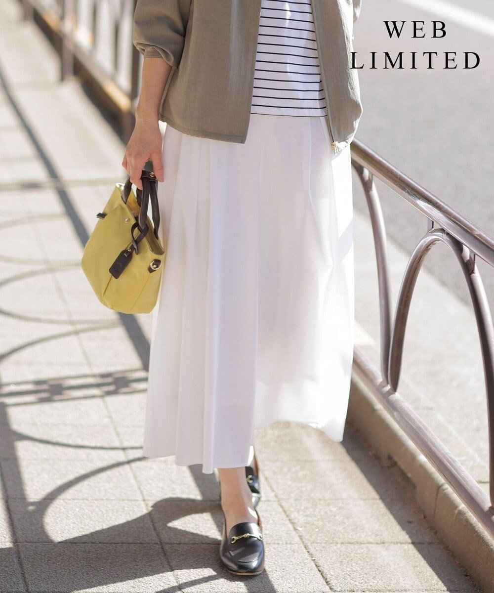 【ジェイ プレス/J.PRESS】の【WEB限定カラーあり・洗える】トリコットジャージー フレアーパンツ インテリア・キッズ・メンズ・レディースファッション・服の通販 founy(ファニー) 　ファッション　Fashion　レディースファッション　Fashion for Women　パンツ　Pants & Trousers　おすすめ　Recommended / Our Picks　エレガント 上品　Elegant　カットソー　Cut and Sewn Top　ストレッチ　Stretch, Stretchy Fabric　セットアップ　Set-Up, Coordinated Outfit　センター　Center, Center Line　フロント　Front, Front Design　夏　Summer　春　Spring　S/S・春夏　SS, Spring/Summer, Warm Season　洗える　Machine Washable　ホワイト系|ID: prp329100004869254 ipo3291000000036287243