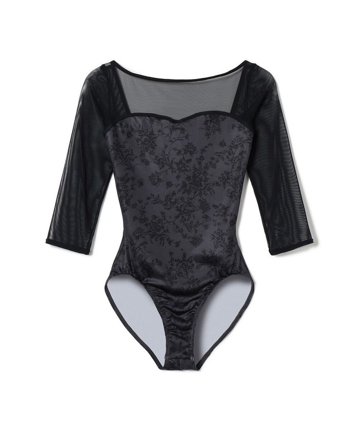 【チャコット/Chacott】の6分袖レオタード インテリア・キッズ・メンズ・レディースファッション・服の通販 founy(ファニー) https://founy.com/ ファッション Fashion レディースファッション Fashion for Women トップス・カットソー Cut & Sew Tops カッティング Cutting Detail フラワー Flower, Floral プリント Print, Printed Pattern 夏 Summer |ID: prp329100004869256 ipo3291000000036287252