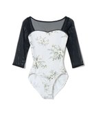 【チャコット/Chacott】の6分袖レオタード 人気、トレンドファッション・服の通販 founy(ファニー) ファッション Fashion レディースファッション Fashion for Women トップス・カットソー Cut & Sew Tops カッティング Cutting Detail フラワー Flower, Floral プリント Print, Printed Pattern 夏 Summer thumbnail グリーンプリント|ID: prp329100004869256 ipo3291000000036287255