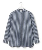 【ジェイプレスヨークストリート/J.PRESS YORK STREET】の【UNISEX】ストライプ バンドカラーシャツ ネイビー系1|ID: prp329100004869259 ipo3291000000036287303