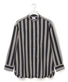 【ジェイプレスヨークストリート/J.PRESS YORK STREET】の【UNISEX】ストライプ バンドカラーシャツ ネイビー系2|ID: prp329100004869259 ipo3291000000036287308