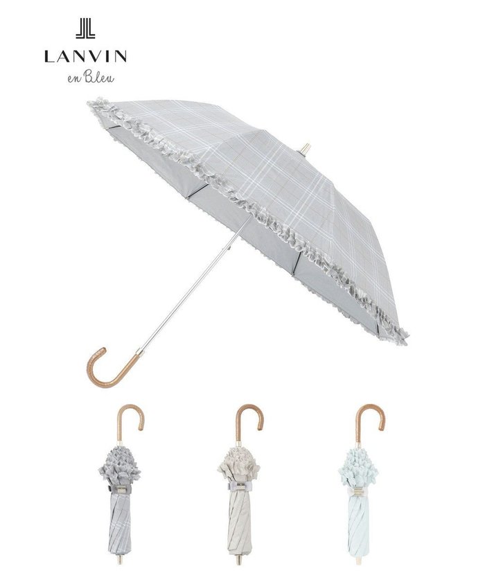 【ムーンバット/MOONBAT】のランバン オン ブルー 晴雨兼用日傘 折りたたみ傘 ドビー×フリル 遮光 遮熱 UV インテリア・キッズ・メンズ・レディースファッション・服の通販 founy(ファニー) https://founy.com/ ファッション Fashion レディースファッション Fashion for Women レイングッズ・傘・晴雨兼用傘 Umbrellas & Rain Gear フリル Frill, Ruffle ミックス Mix, Mixed Style 傘 Umbrella, Parasol 日傘 Parasol, UV Umbrella |ID: prp329100004869263 ipo3291000000036287351